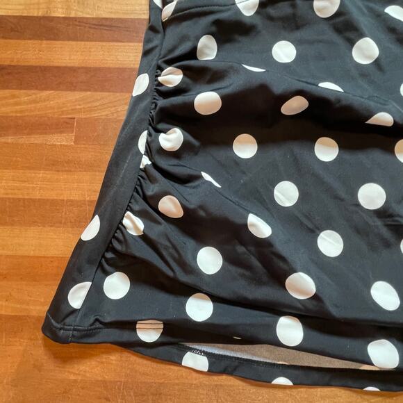 Swim solutions polka dot tankini, Black/white 12 - Picture 6 of 7